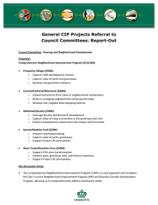 General CIP Projects Referral to Council Committees: Report-Out