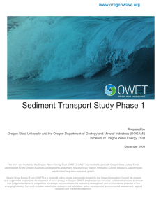 Sediment Transport Study Phase 1