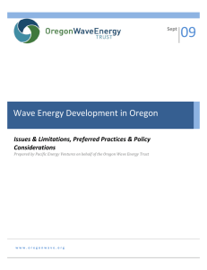 09 Wave Energy Development in Oregon Considerations