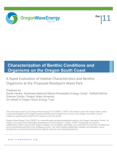 11 Characterization of Benthic Conditions and Organisms on the Oregon South Coast