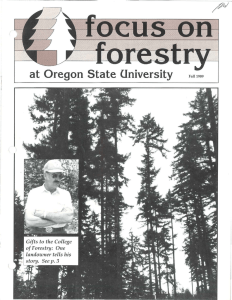 at Oregon State University Gifts to the College of Forestry:  One