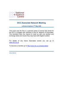 National e-Science Centre DCC Associate Network Meeting