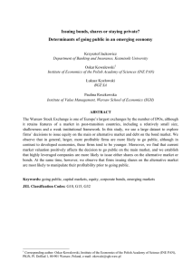 Issuing bonds, shares or staying private?
