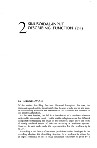 7 SINUSOIDAL-INPUT DESCRIBING  FUNCTION  (DF)