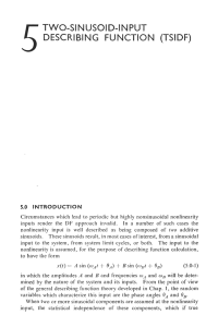 5 TWO-SINUSOID-INPUT DESCRIBING  FUNCTION  (TSIDF)