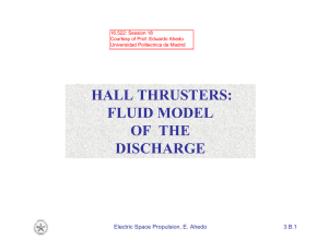 HALL THRUSTERS: FLUID MODEL OF  THE DISCHARGE