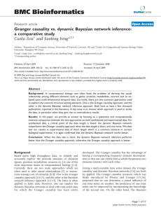 BMC Bioinformatics Granger causality vs. dynamic Bayesian network inference: a comparative study