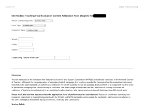 Edit Student Teaching Final Evaluation Content Addendum Form (English) for...