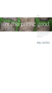 for the public good 2012 The publication highlighting select pro bono work of