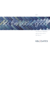 for the public good 2011 The publication highlighting select pro bono work of