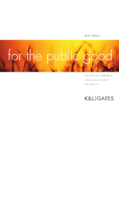 for the public good 2010 - Volume 1 The publication highlighting