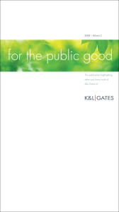 for the public good 2008 – Volume 2 The publication highlighting