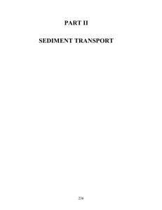 PART II  SEDIMENT TRANSPORT 236
