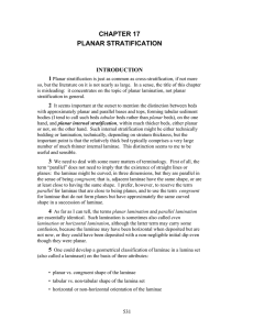 CHAPTER 17 PLANAR STRATIFICATION  INTRODUCTION