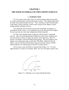CHAPTER 2 THE SOLID MATERIALS OF THE EARTH’S SURFACE
