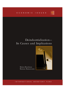 Deindustrialization– Its Causes and Implications 10 Robert Rowthorn