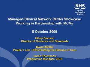Managed Clinical Network (MCN) Showcase Working in Partnership with MCNs