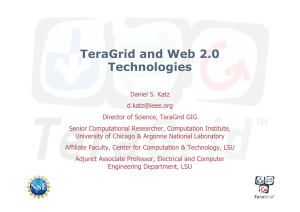 TeraGrid and Web 2.0 Technologies