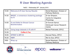 R User Meeting Agenda