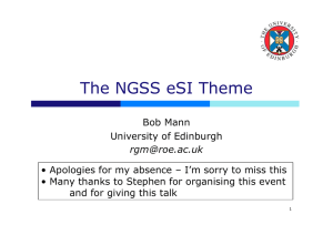 The NGSS eSI Theme