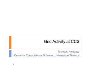 Grid Activity at CCS Toshiyuki Amagasa 1