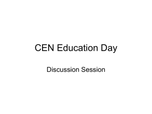 CEN Education Day Discussion Session