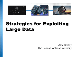 Strategies for Exploiting Large Data Alex Szalay The Johns Hopkins University