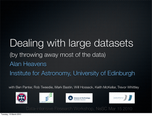 Dealing with large datasets (by throwing away most of the data)