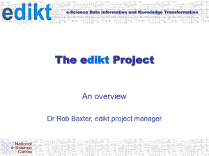 The e Project dikt An overview
