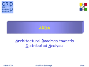 ARDA Architectural Roadmap towards Distributed Analysis LCG