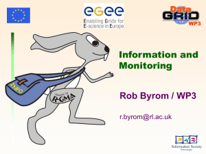 Information and Monitoring Rob Byrom / WP3