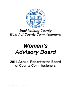 Women’s Advisory Board Mecklenburg County