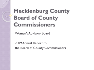 Mecklenburg County Board of County Commissioners Women’s Advisory Board