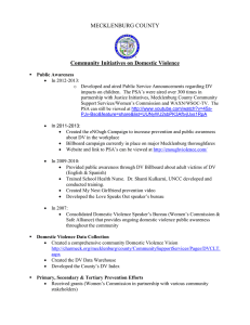 MECKLENBURG COUNTY Community Initiatives on Domestic Violence