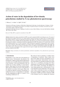 Action of water in the degradation of low-density
