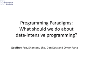 Programming Paradigms: What should we do about data-intensive programming?