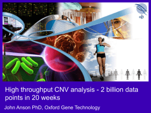 High throughput CNV analysis - 2 billion data