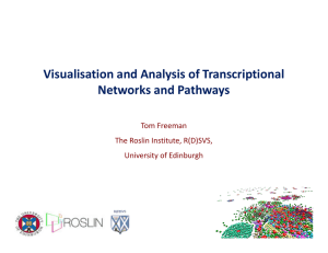 Visualisation and Analysis of Transcriptional Networks and Pathways Tom Freeman