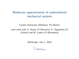 Markovian approximation of underresolved mechanical systems