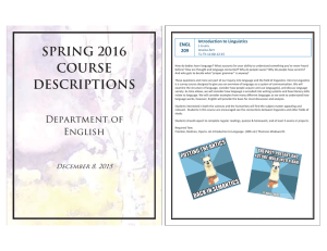 SPRING 2016 COURSE ENGL 209