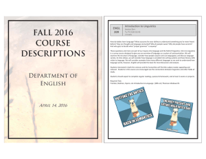 FALL 2016 COURSE ENGL 209