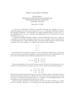 Matrix and Index Notation