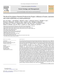 The Brazil Eucalyptus Potential Productivity Project: Inﬂuence of water, nutrients