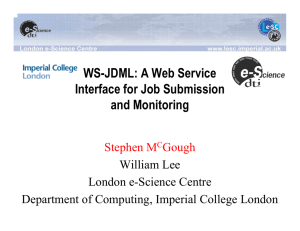 WS-JDML: A Web Service Interface for Job Submission and Monitoring Stephen M