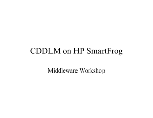 CDDLM on HP SmartFrog Middleware Workshop