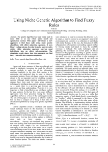 Using Niche Genetic Algorithm to Find Fuzzy Rules Yan Li