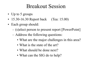 Breakout Session