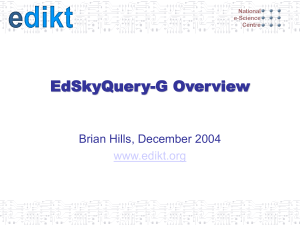 EdSkyQuery-G Overview Brian Hills, December 2004 www.edikt.org