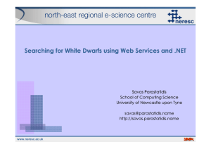 Searching for White Dwarfs using Web Services and .NET