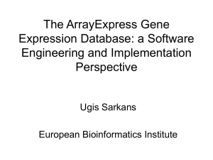 The ArrayExpress Gene Expression Database: a Software Engineering and Implementation Perspective